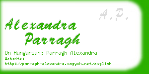 alexandra parragh business card